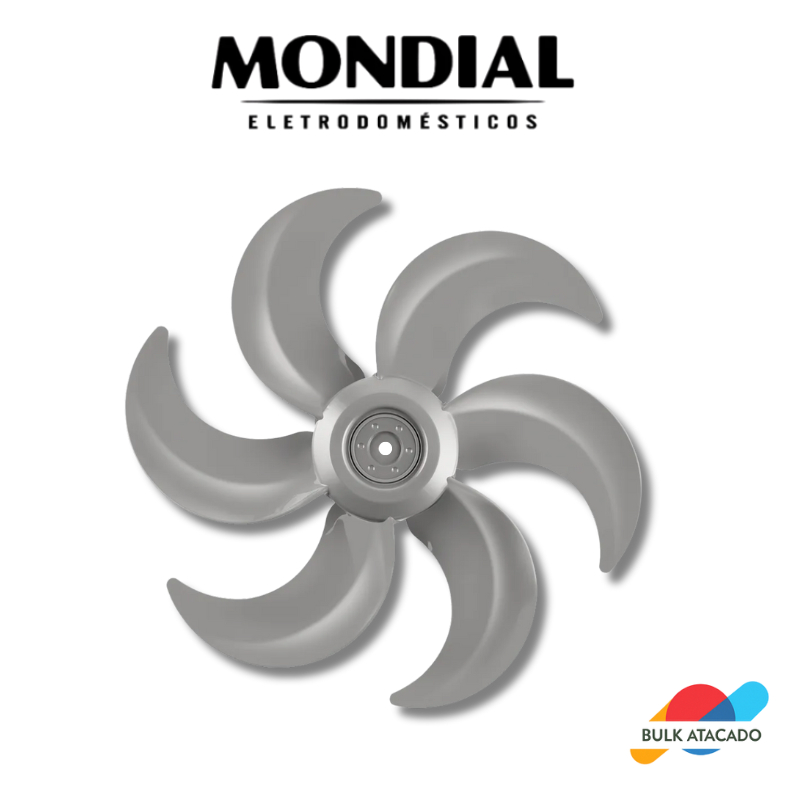 Helice Ventilador Mondial 40cm 6 Pas Encaixe Redondo Alta Ventilação