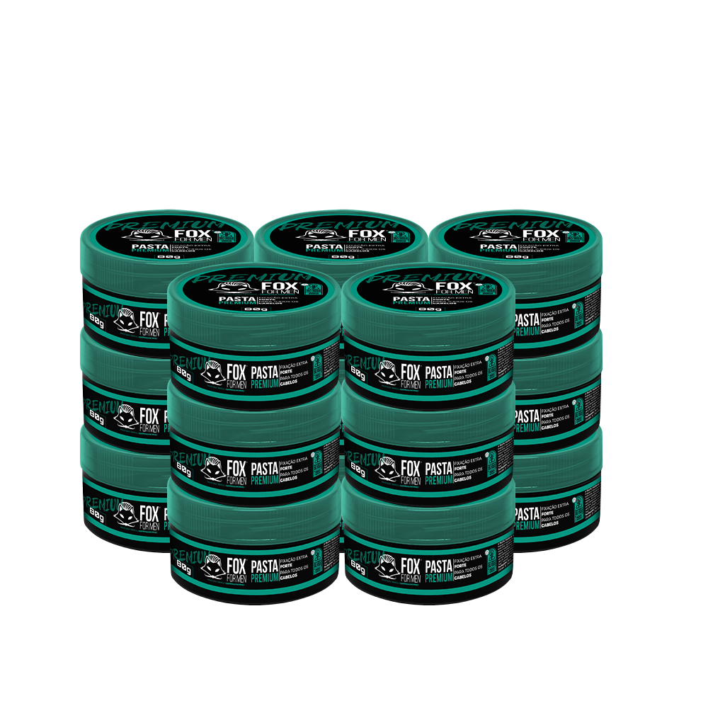 15 uni Pasta Modeladora Capilar Premium 80g Fox For Men