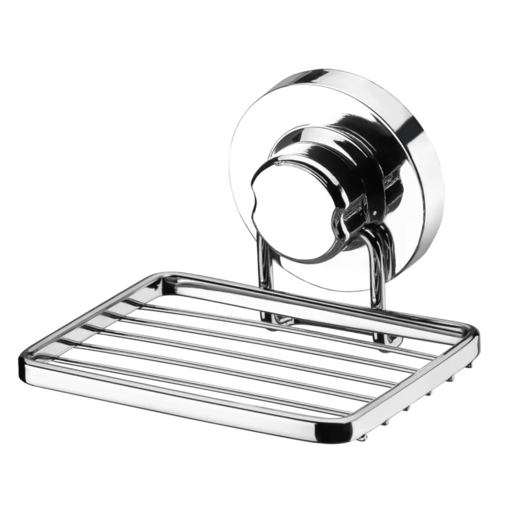 Suporte Saboneteira de Parede Cromado Ventosa Porta Sabonete