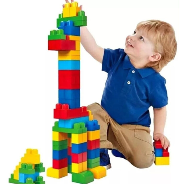 Blocos Brinquedo De Montar 77 Peças Grandes Infan