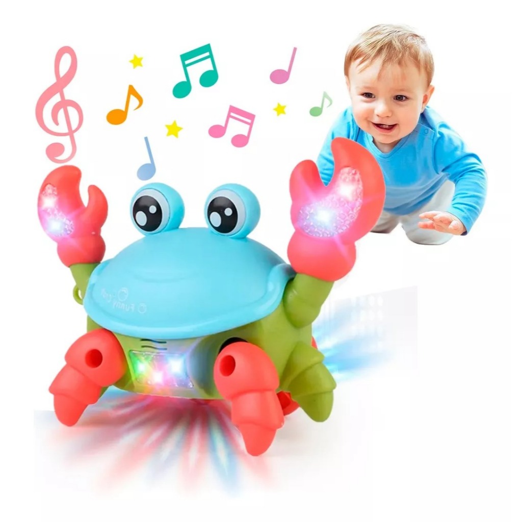 Brinquedo Caranguejo Fujão Musical Som Luz E Movimento