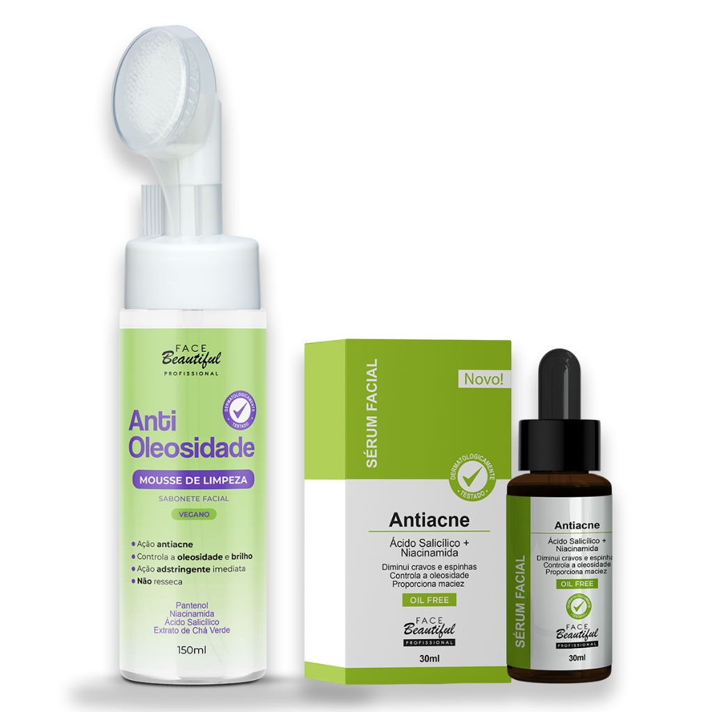 Kit LuminaSkin Regeneração e Iluminação Mousse e Sérum Face Beautiful
