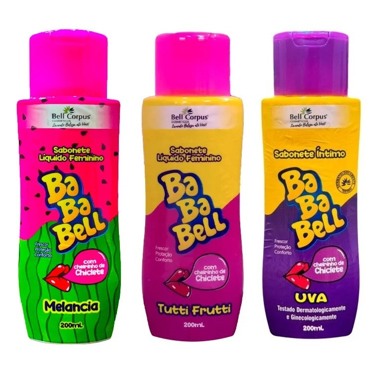 Kit Sabonete Íntimo Líquido Bababell Tutti Frutt