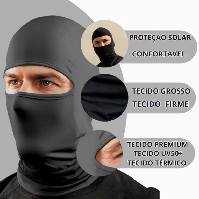 Kit 2 Toucas Ninja balaclava Preta- Proteção sol