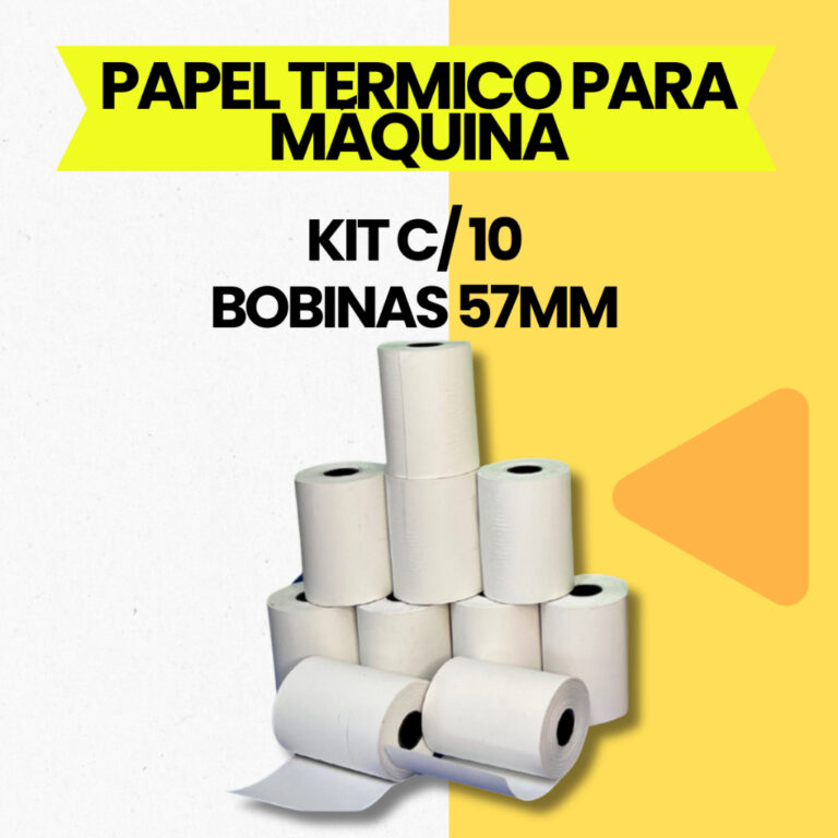 Kit 10 Bobina Térmica 58mm Mini Impressora e Maqu