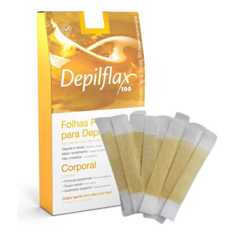 100 Tiras Depilflax p/Depilação de Sobrancelhas 