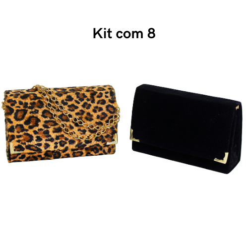 Kit com 8 Bolsas clutch de mão feminina bolsa car