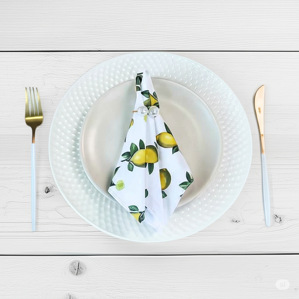 Kit Guardanapo Tecido Estampado Decoração Mesa Posta Páscoa Almoço Jantar 35cmx35cm 2|4|6 Unidades