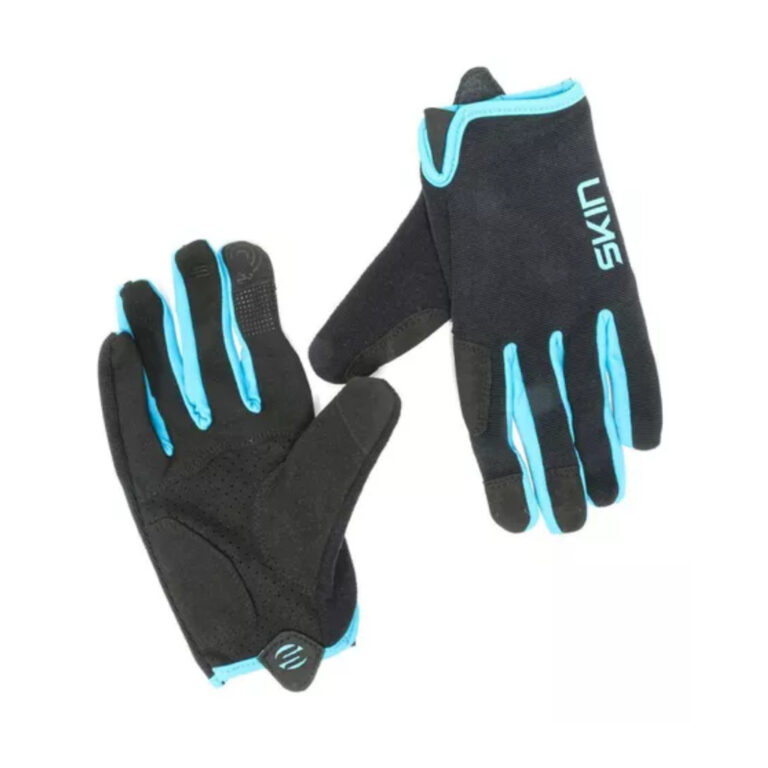 Luva Ciclismo Skin Sport Flat Preto/Azul Tamanho G