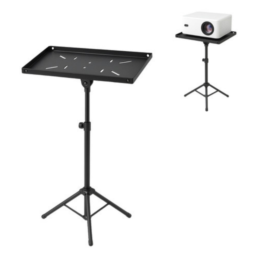 Suporte Pedestal Tripé Portátil para Projetor, Notebook e outros Equipamentos Apresentação
