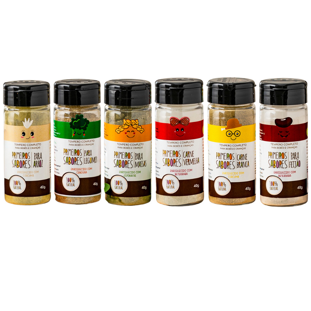 Kit 6 Temperos Primeiros Sabores – Terra Amor 40g