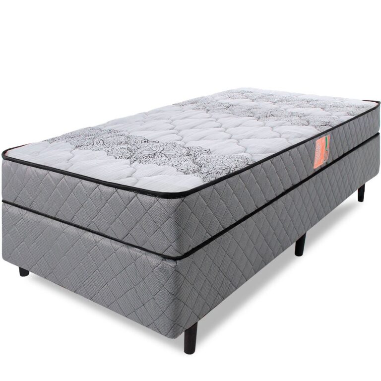 Cama Box Colchão Solteiro Ortopédico Firme Espum