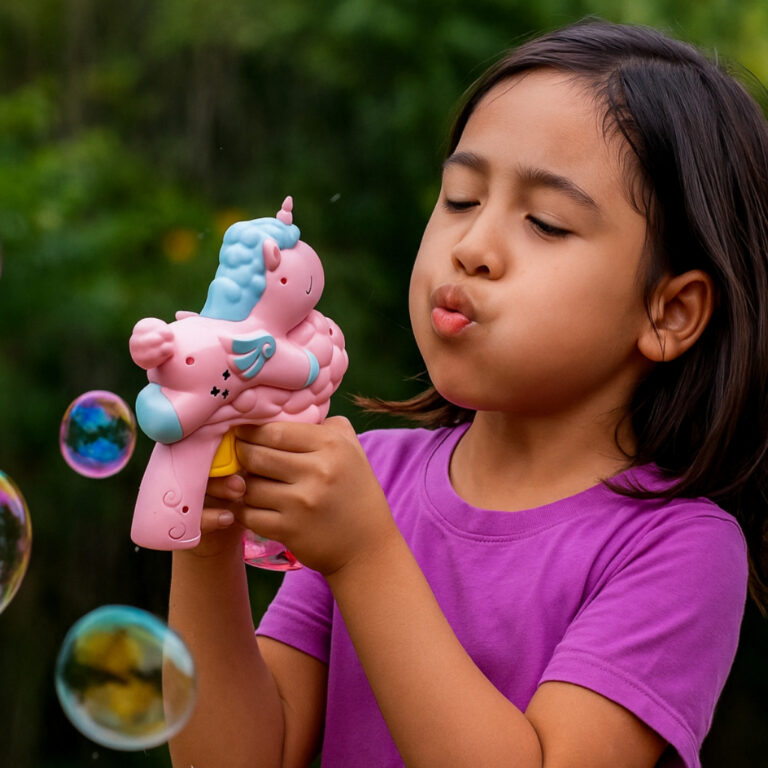 Lança Bolha De Sabão Brinquedo Infantil Unicórn