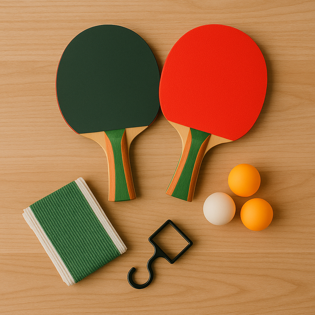 Kit 2 raquete de Ping Pong com rede 3 bolinhas Tenis de mesa Barato Simples Criança Hobby Brinquedo