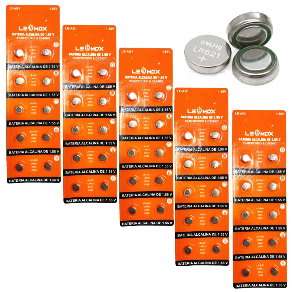 10 / 50 Bateria Botão Alcalina LR44 A76 AG13 LR41 AG3 LR621 AG1 164 V364 LR626 AG4 377 LR1130 AG10