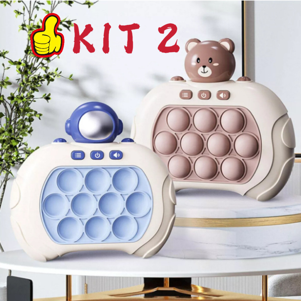 KIT 2 Fast Push Game POP IT Giro Brinquedo Game Anti Stress Ansiedade presente de festa tecno shop