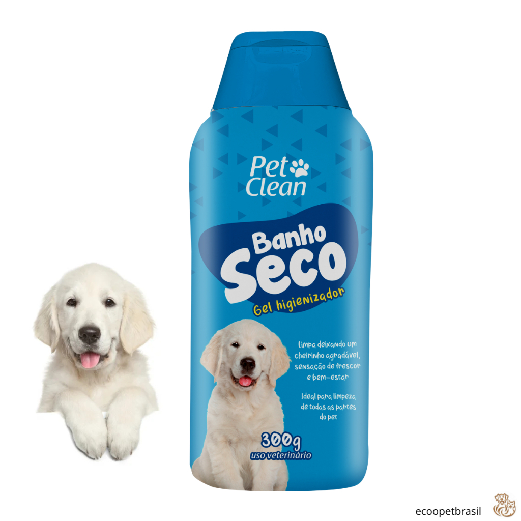 Banho a Seco GEL para Cachorro Higienizador Pet Clean – EMBALAGEM AZUL