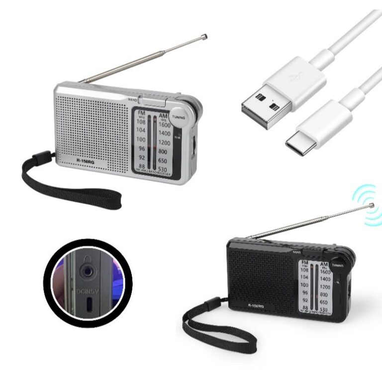 Mini Rádio Portátil De Bolso AM FM Bateria Recar
