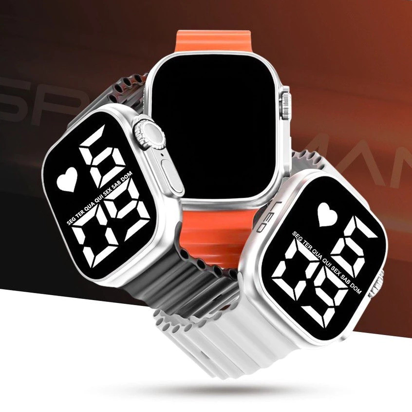 Relógios Esporte Led digital à prova dagua unissex