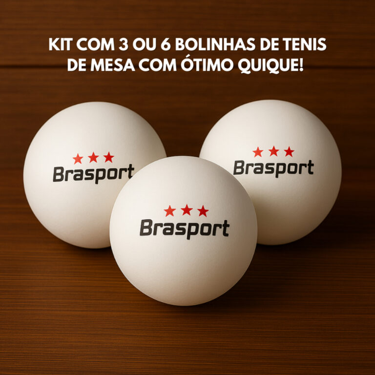 Kit 3 ou 6 Bolinha Bola Ping Pong 40mm ABS Branca 