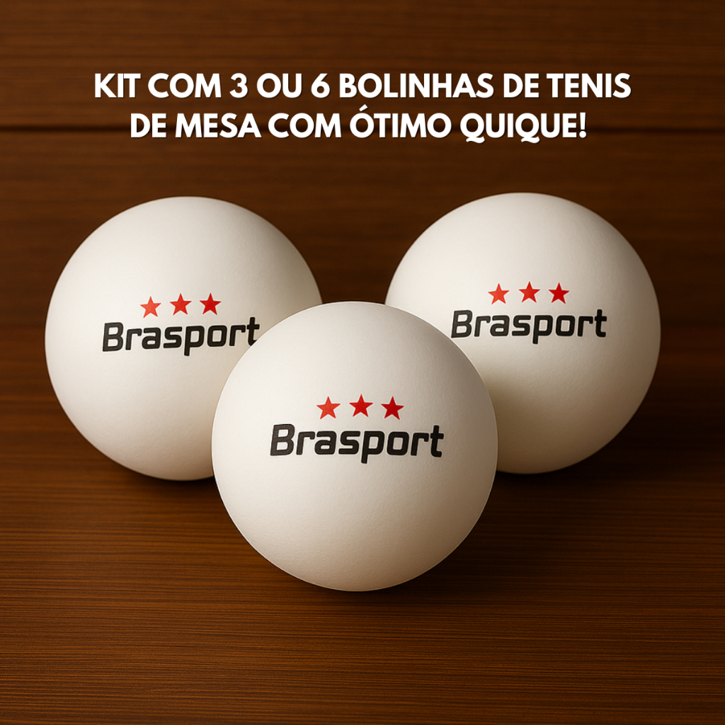 Kit 3 ou 6 ou 30 Bolinha 3 Estrelas Bola Ping Pong 40mm ABS Branca Tênis de Mesa Pacote Profissional