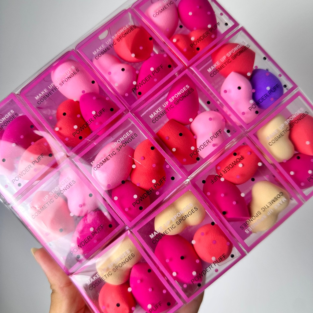 KIts de Mini Esponjinha Esponja Para Maquiagem Gota Blender Rosto Base Corretivo Contorno