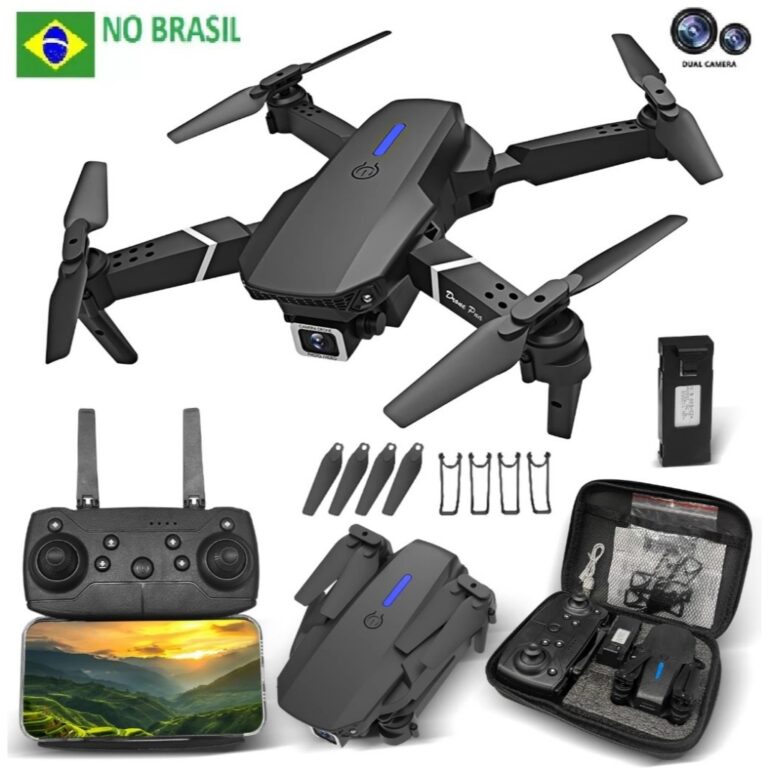 Drone E88 Pro WIFI FPV Com dupla Câmera RC Toy 4K