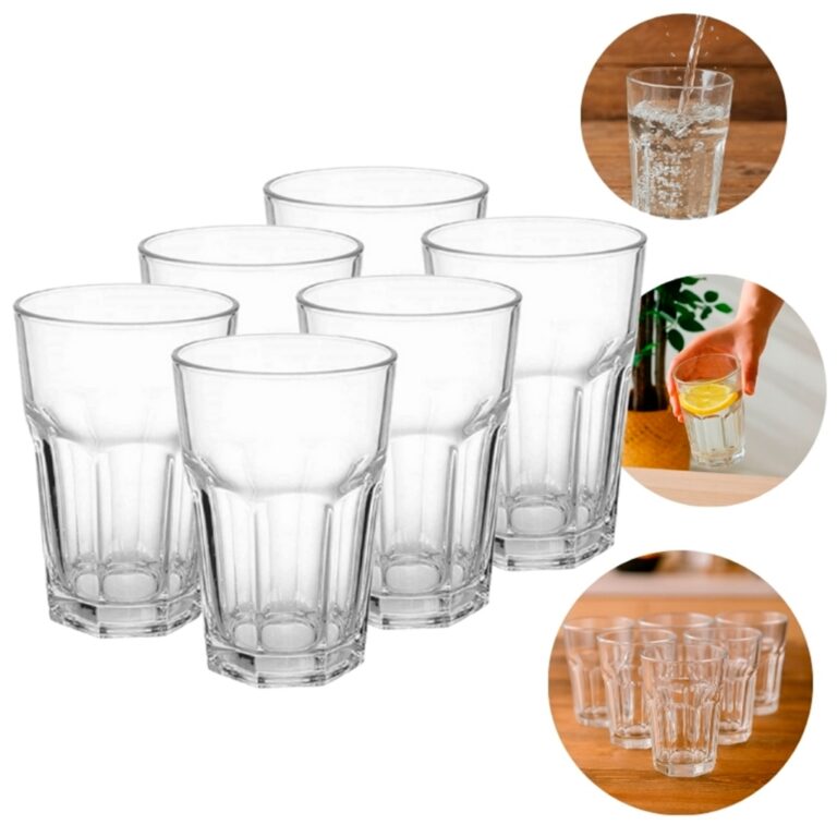 Jogo de Copos 6 Unidades 360ml Vidro Bristol Trans