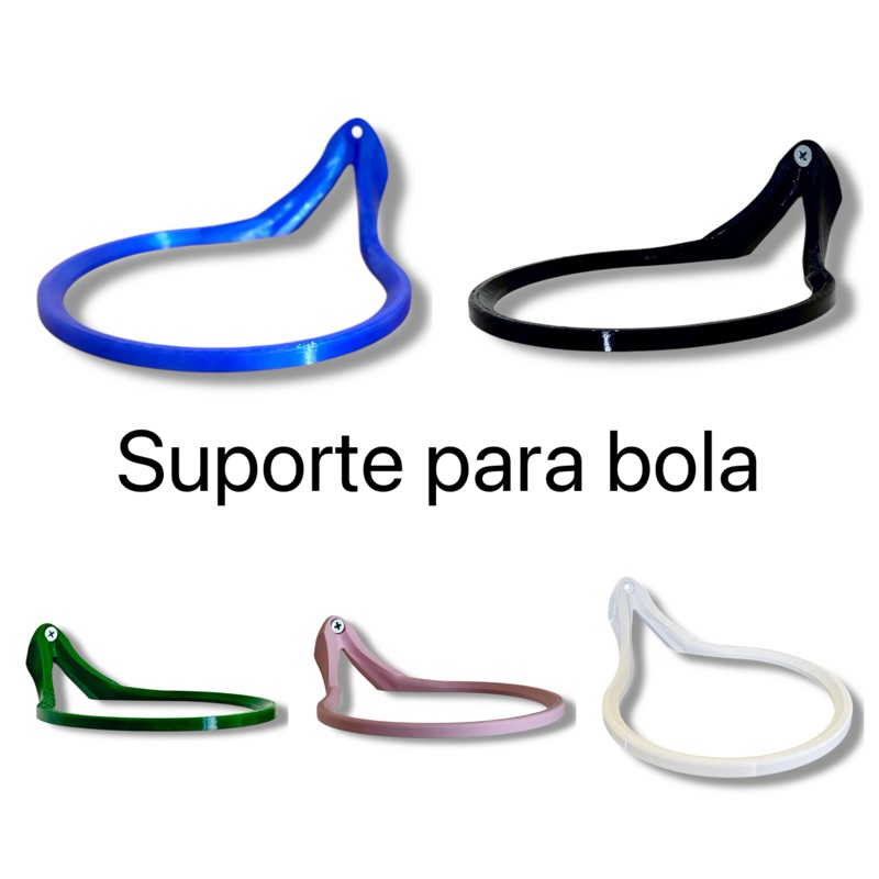Suportes para Bola preto branco rosa Modelo Equilibrium Compatível Futebol Vôlei Basquete Overball