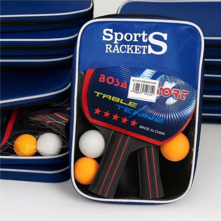 Kit de Raquete de Tenis de Mesa Ping Pong com 3 Bo