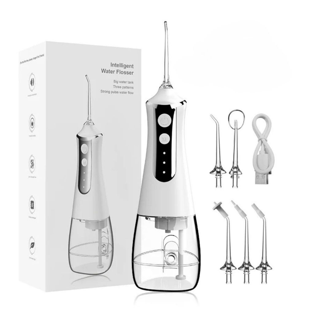 Limpador Irrigador Oral Portátil Higiene Limpeza Bucal e Dental para Dentes Gengivas e Implantes