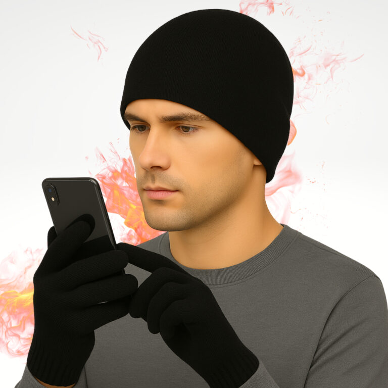 Kit De Frio Luvas Touch Screen ( Celular ) + Touca