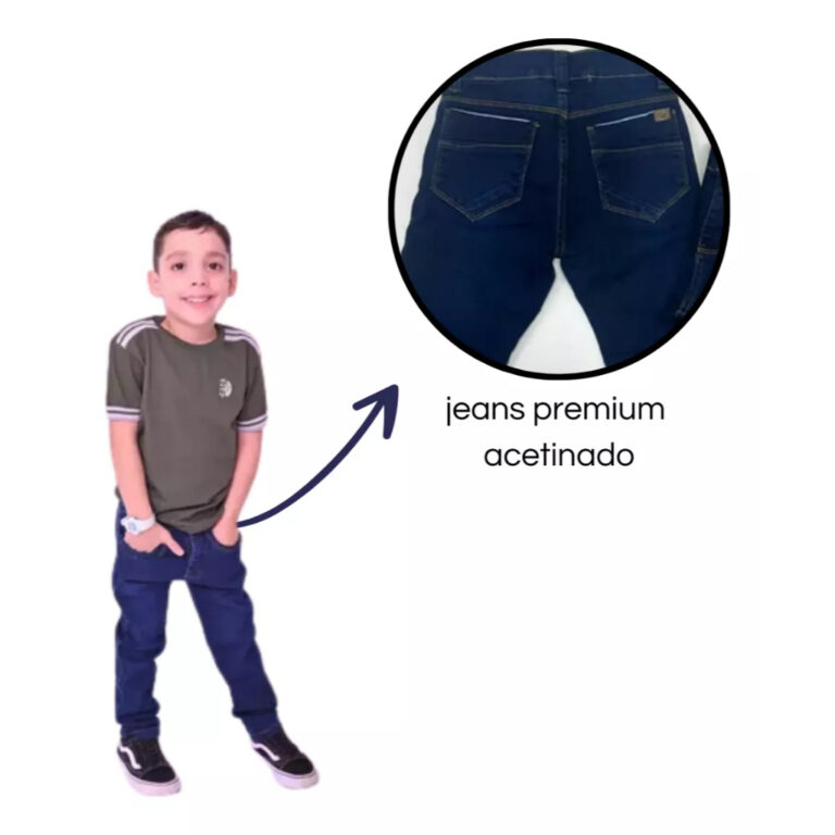 Calça Jeans Menino Com Lycra