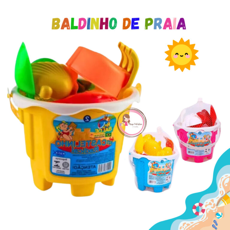 Baldinho Infantil de Praia Castelinho de Areia com
