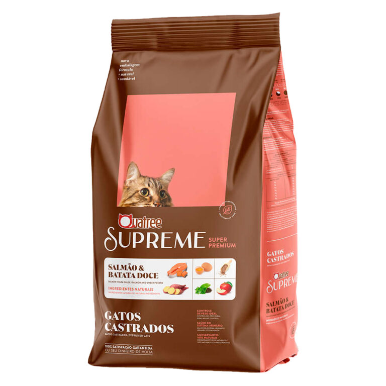 Ração Quatree Supreme para Gatos Castrados sabor