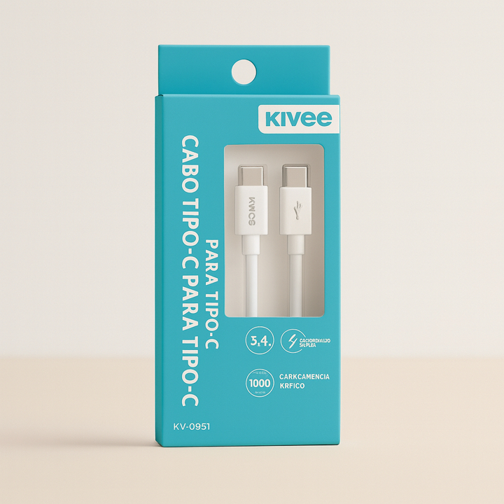Cabo Kivee Kv-055 Tipo-c Para Tipo-c 3.4a 1 Metro