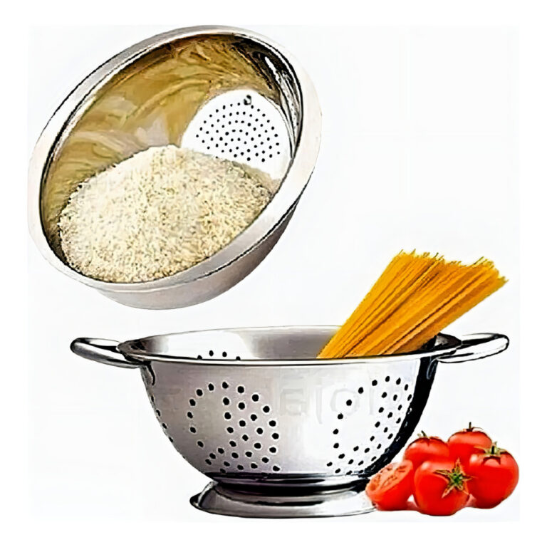 Kit Escorredor de Massas + Arroz Inox Alta Qualida