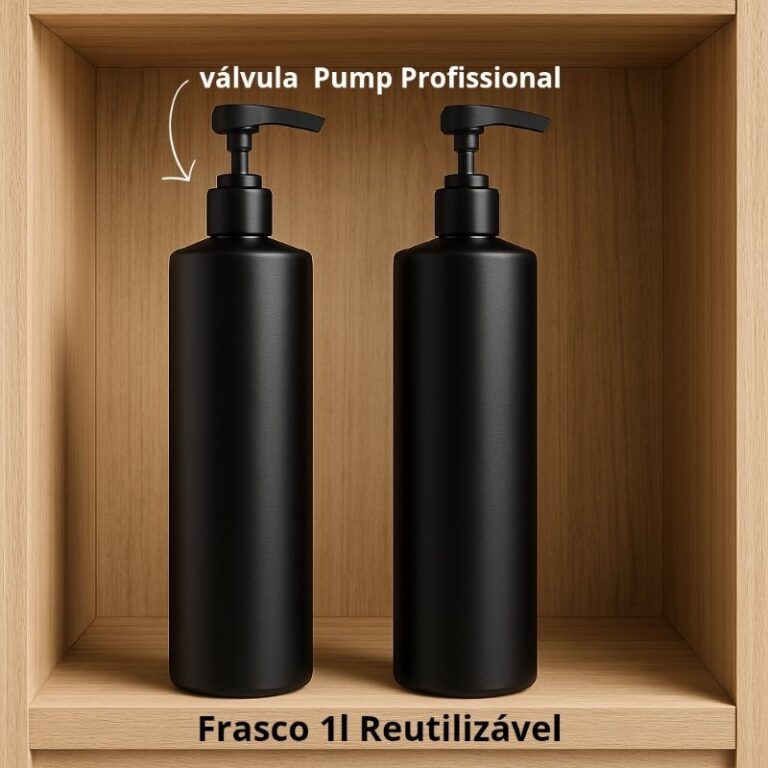 kit 5 ou 2 Frasco PET 1l com Válvula Pump Profiss