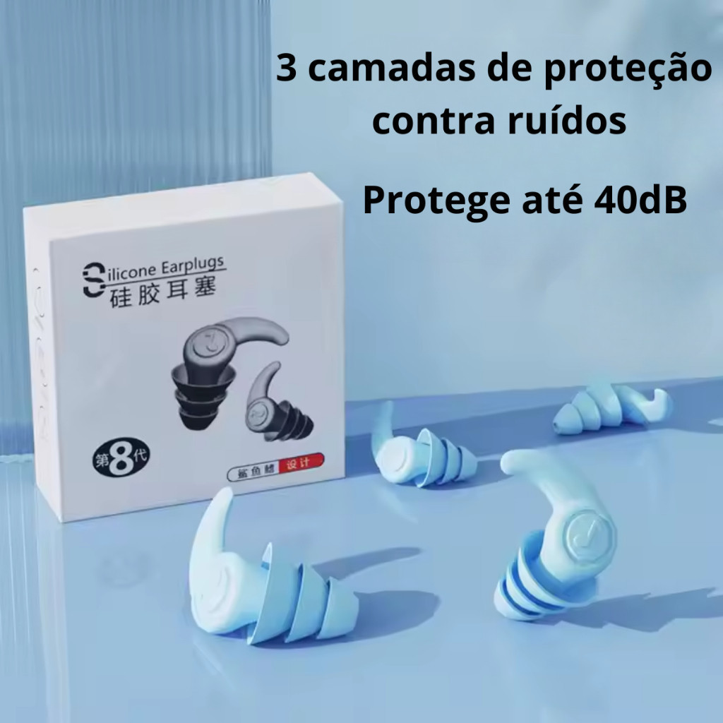kit4pecas protetores auriculares antirruído para dormir, nadar, estudar, trabalhar, autismo