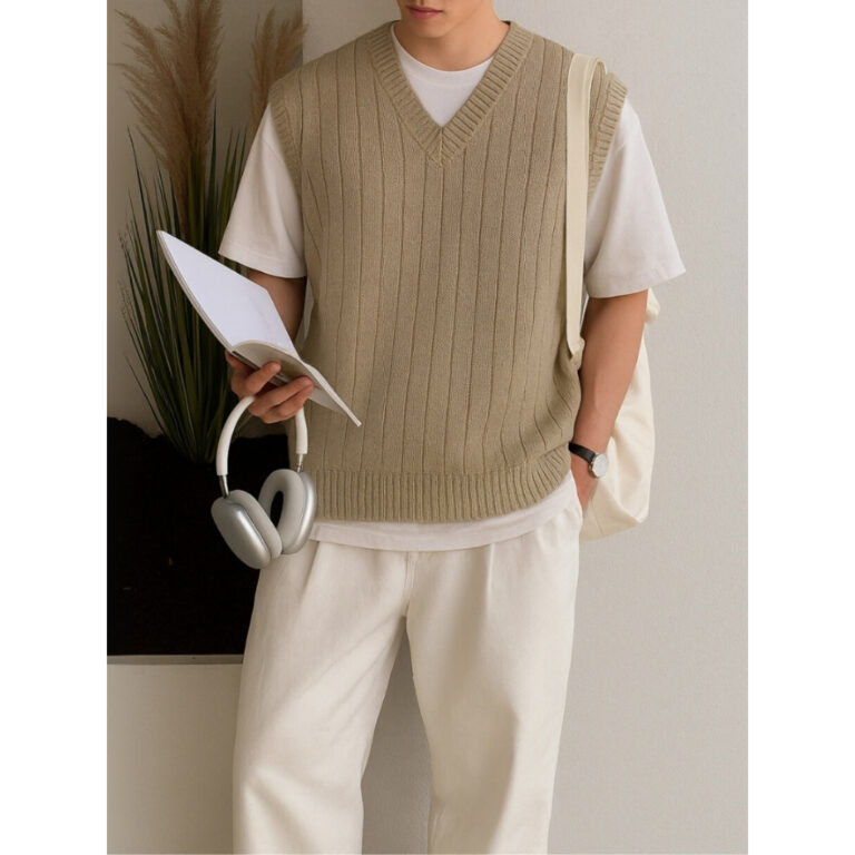 Colete Masculino Tricot Social Liso Colete Feminin
