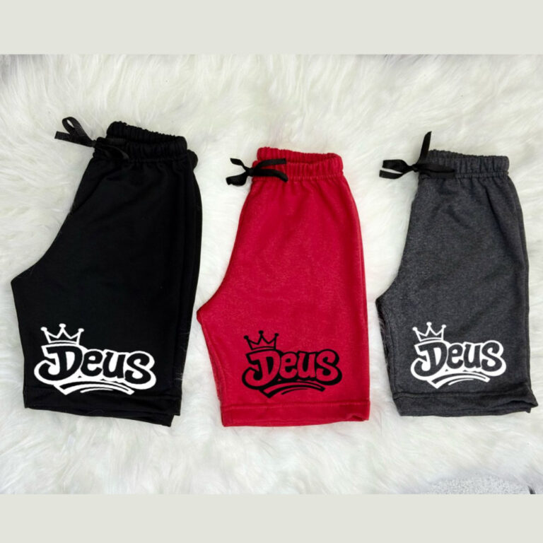 Kit C/ 3 Bermudas Menino/Menina – Moletinho 