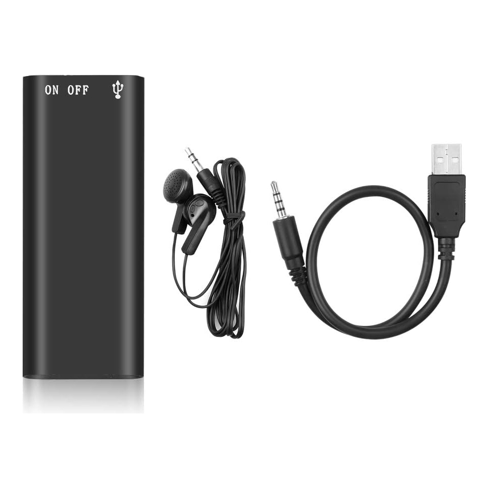 Mini Gravador De Voz Profissional Espião De 8GB Grava Até 96 Horas