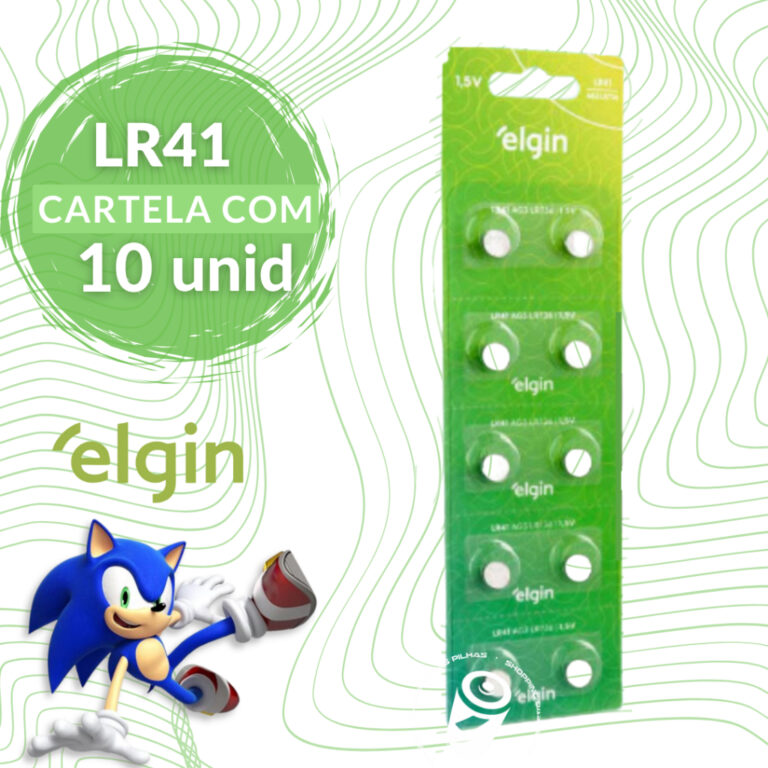 Bateria Alcalina LR41 AG3 LR736 392 1,5V Elgin Bot