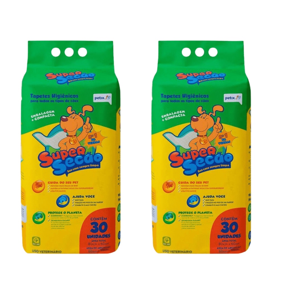 Tapete Higiênico Super Secão Trad/Citrus Petix 80×60 60Un