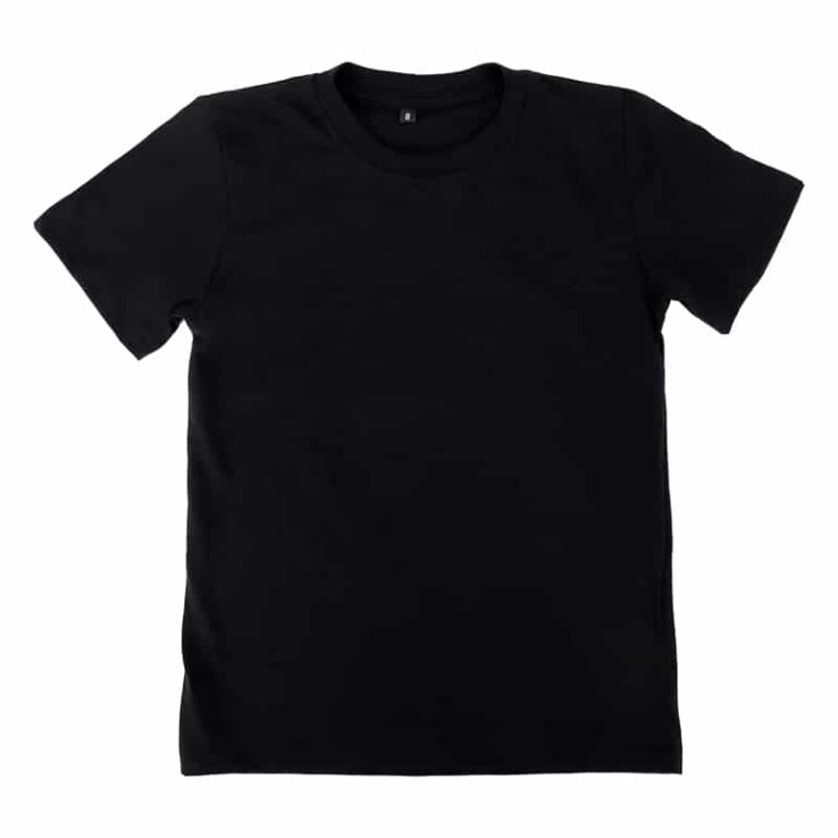 Camisa Infantil Preta 100% Poliéster