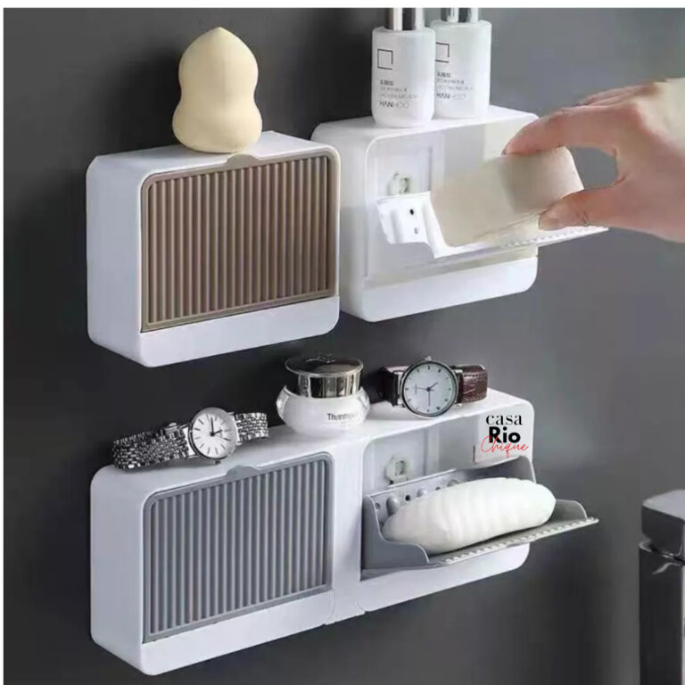 Porta Sabonete Saboneteira Dupla Com Adesivo Para 