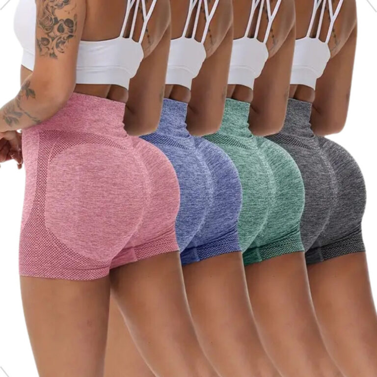 Kit 4 Short Levanta Bumbum Feminino Academia Yoga 
