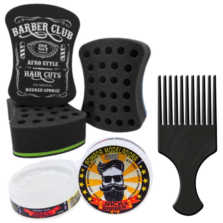 kit nudread bucha de enrola cabelo + pente garfo p