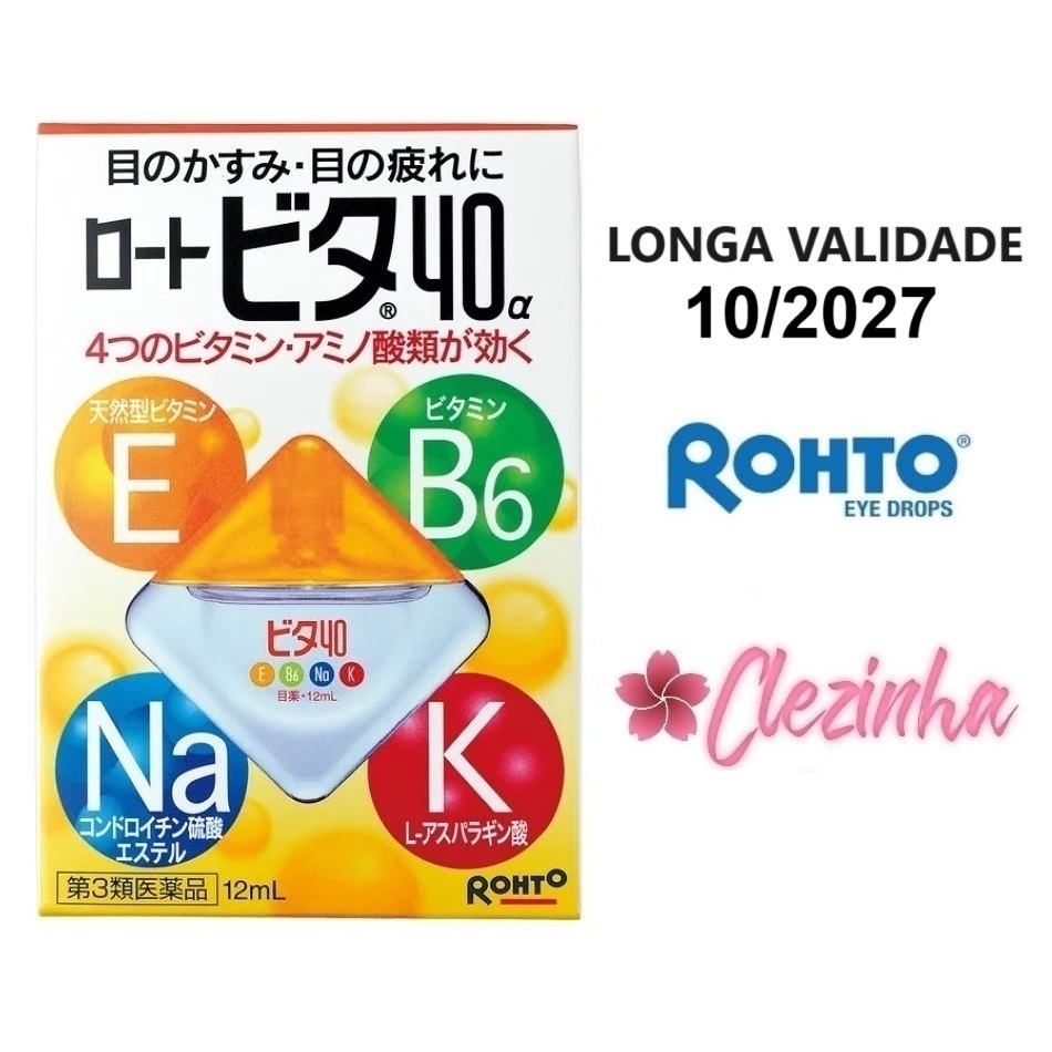 Colírio Japonês Rohto Vita 40 Alpha 12ml – Made In Japan