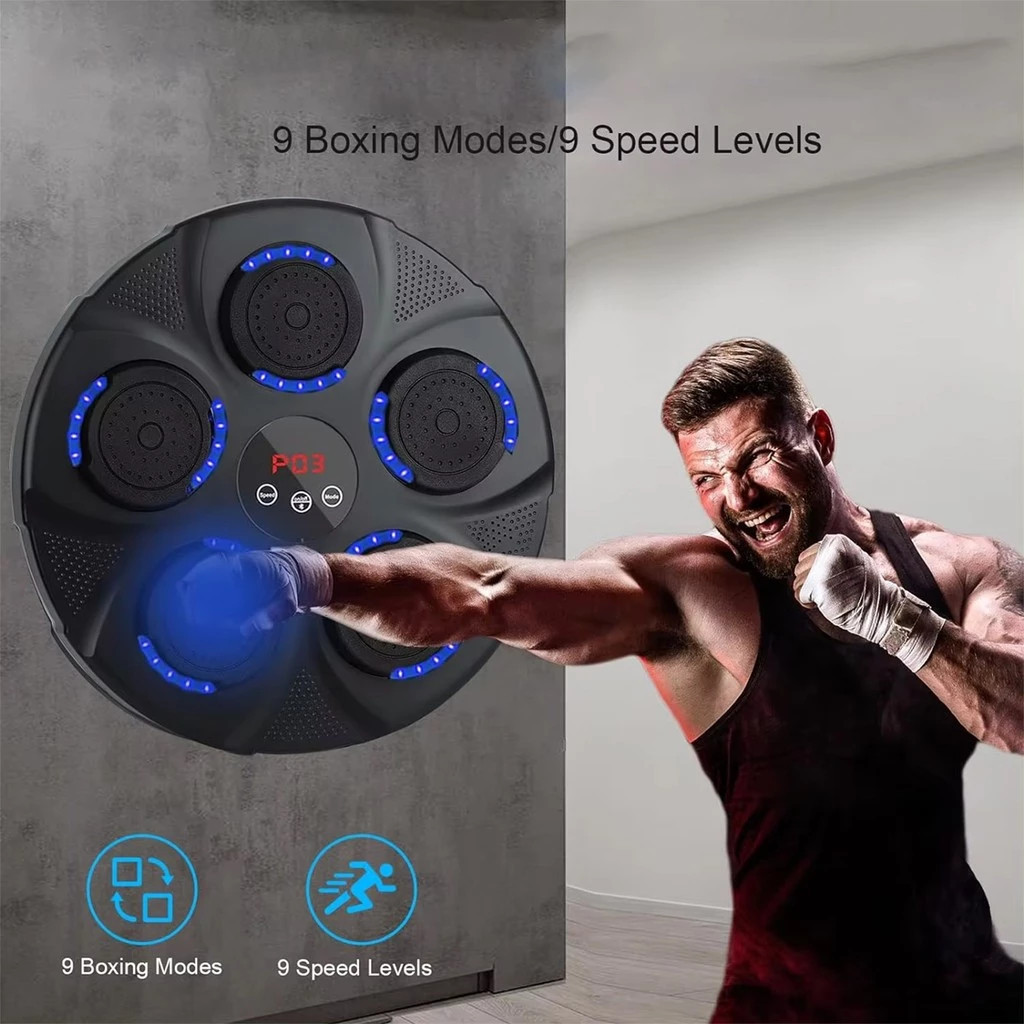 Máquina de boxe musical Bluetooth recarregável e de baixo ruído para uso doméstico